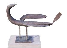 seated man - bronze