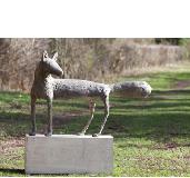 leaping hare - bronze